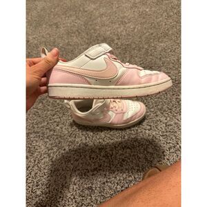 Nike Court Borough Low 2 Kids' Shoes - White/Pink 1.5 Youth